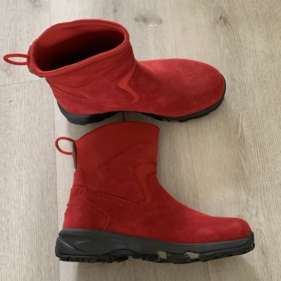 LL‎ Bean thinsulate red suede leather boots size 8 1/2 M winter women’s outdoor - Picture 5 of 10